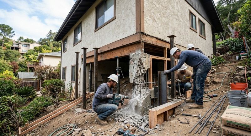 Concrete Foundation Repair in Half Moon Bay, CA