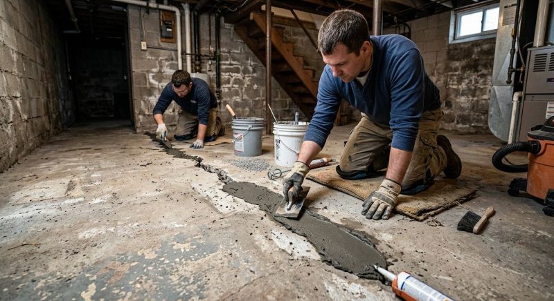 Cracked Basement Floor Repair in San Mateo, CA