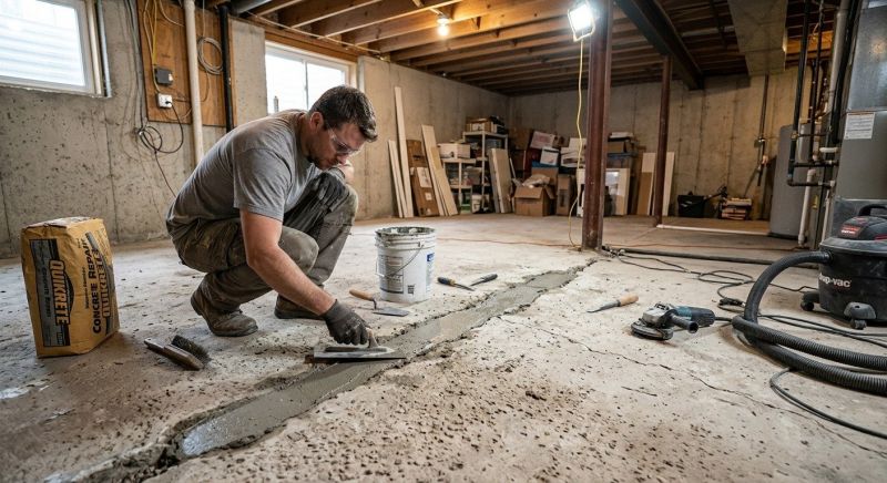 Cracked Basement Floor Repair in San Mateo, CA
