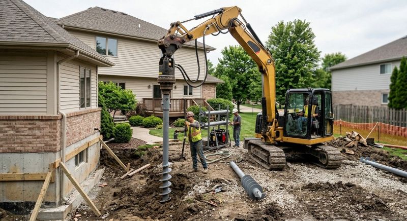 Helical Pile Installation in San Mateo, CA