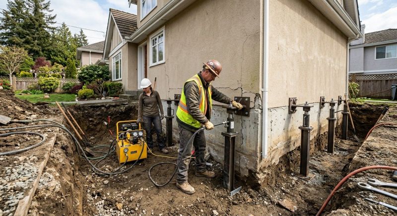 Sinking Foundation Repair in Newark, CA